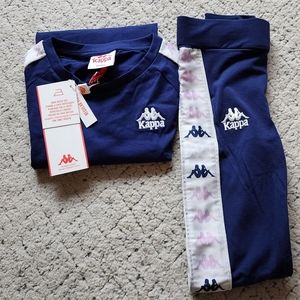 Kappa shirt and leggings outfit xs/s